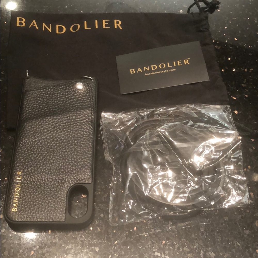 Bandolier iPhone X case with cross body strap